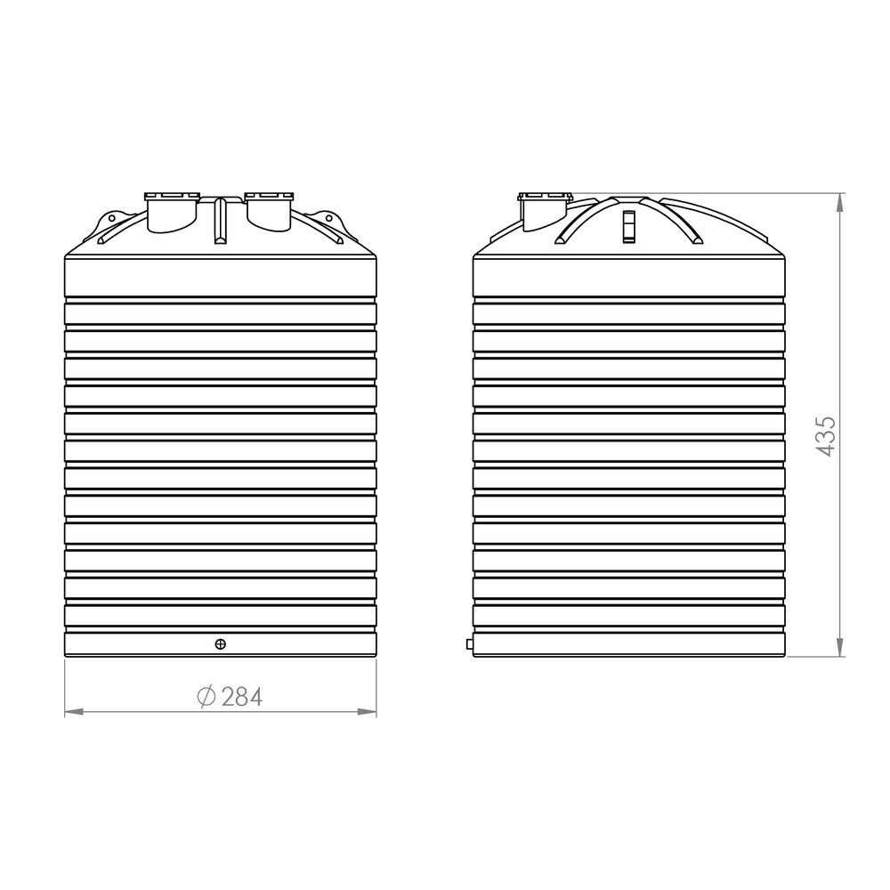 25000LT Dik Silindir Su Deposu
