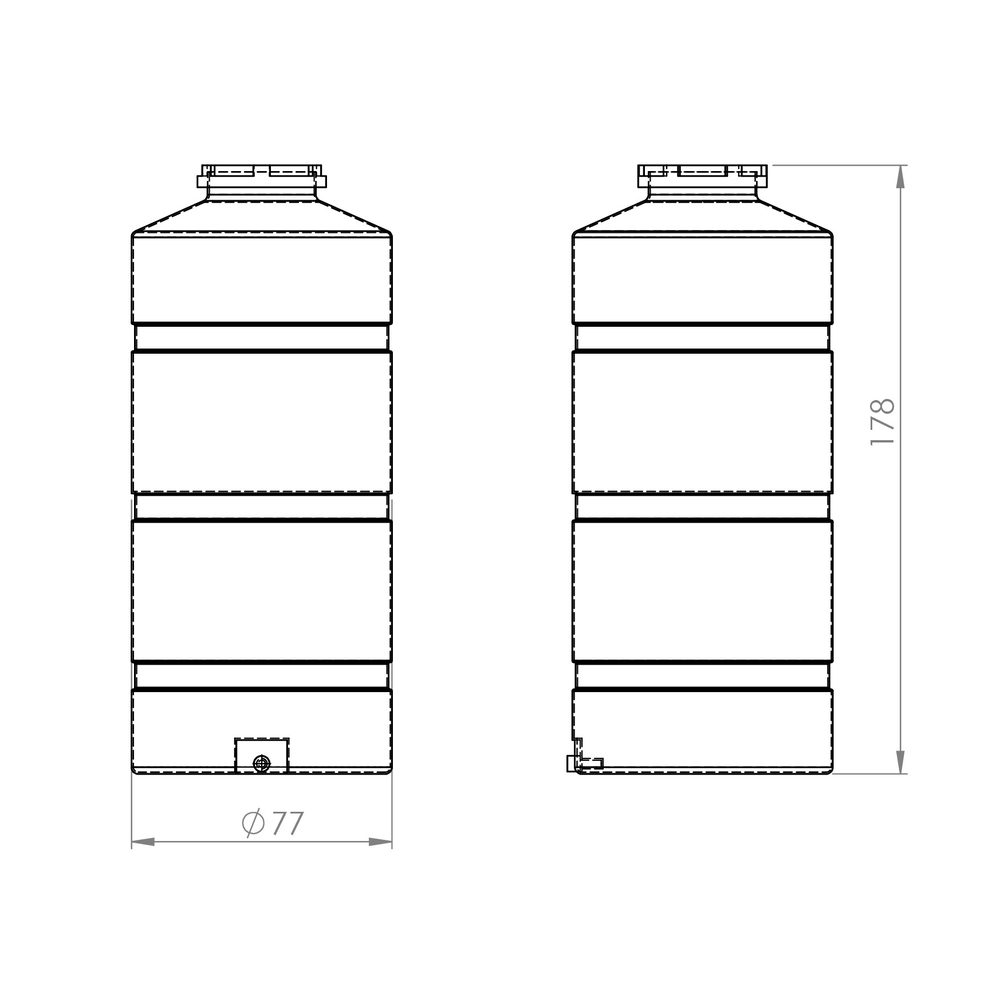750LT Dik Silindir Su Deposu