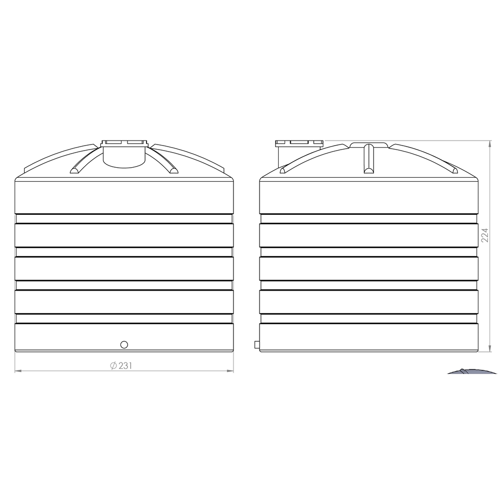 8000LT Dik Silindir Su Deposu