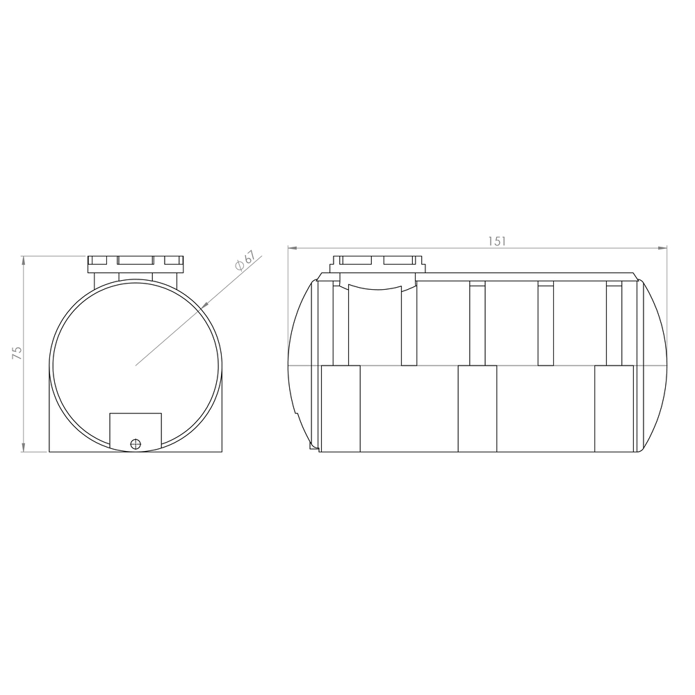 300LT - 500LT Yatay Silindir Su Deposu